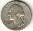 USA - 1947P - Washington ¼ $ - Silver Eagle - Low Mintage - #15745RG