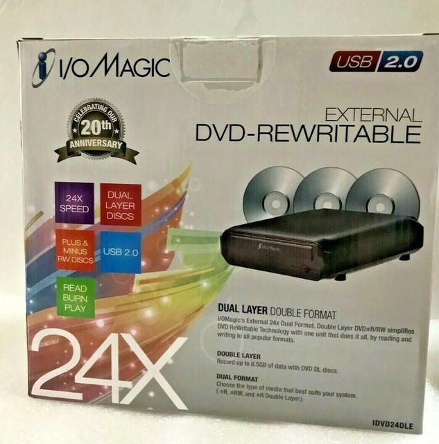 I/o Magic Corp IDVD24DLE External 24x DVD Writer USB 2.0 for sale