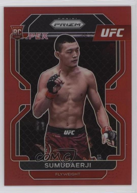 2022 Panini Prizm UFC Red Prizm 165/299 Sumudaerji #114 Rookie RC 3hd