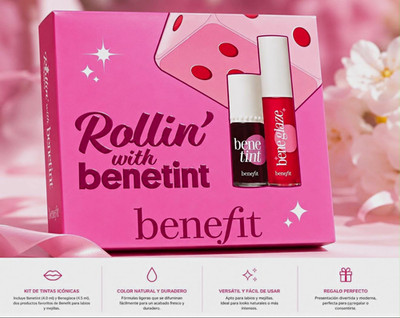 Benefit Benetint Red Liquid Lip Stain Set, Long Lasting Natural Effect