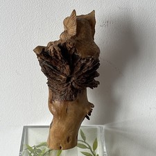 Hand-Carved Wood, Jali Owl Figurine, Unique Owl-in-Owl Design, 6cms Tall, VGC