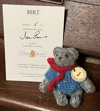 Teddy Bears of Witney, "Bert" Ltd Edition 5/75 - 3 inch mohair bear COA