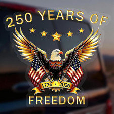 2PK America 250th Anniversary USA Car Decal 1776-2026 Bumper Sticker