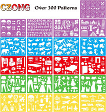 21 Pieces Drawing Stencils Set for Kids over 300 Different Patterns to Draw Imag
