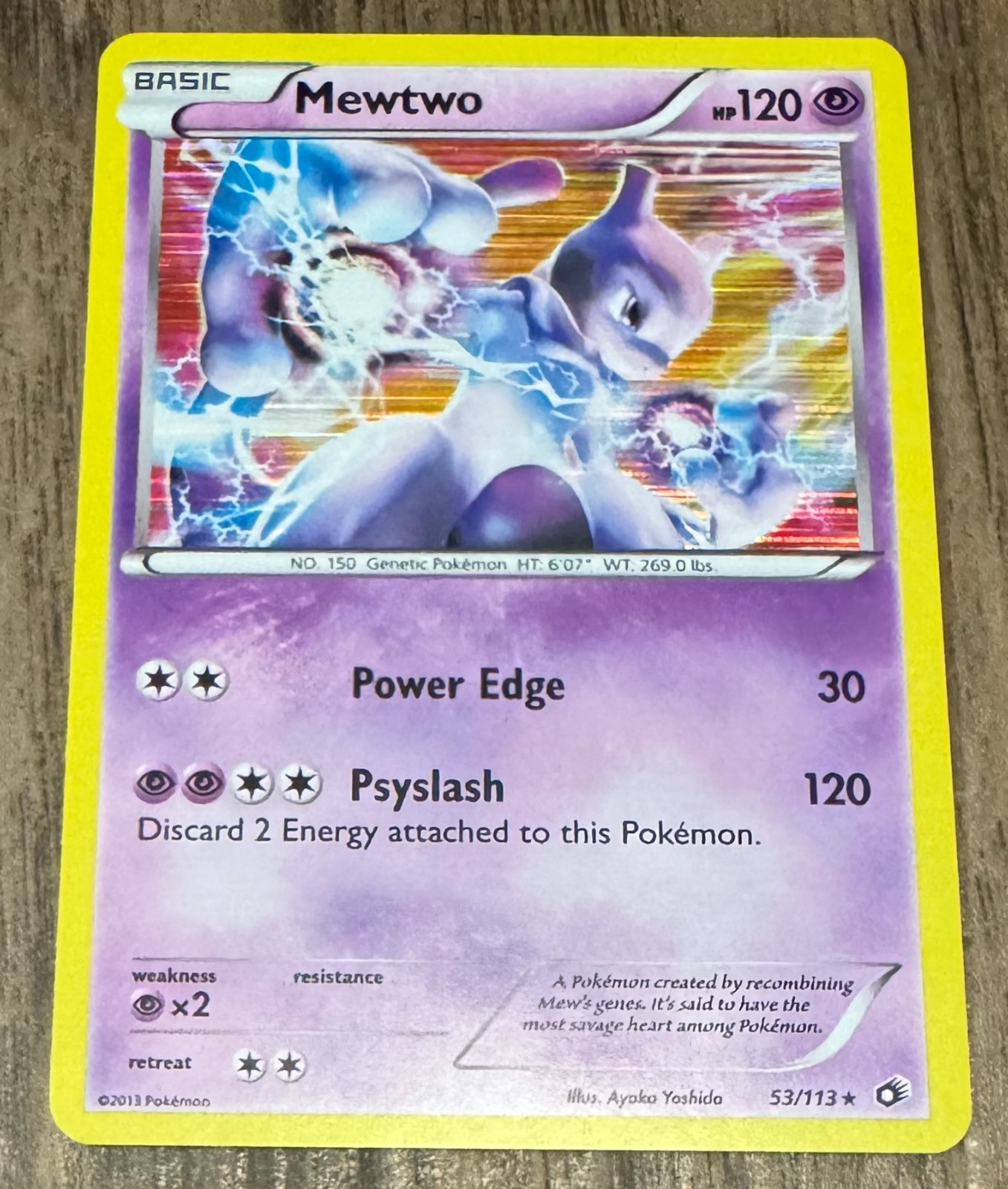 Pokémon TCG Mewtwo Legendary Treasures 53/113 Reverse Holo Rare LP