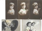 UNUSUAL 5 RPPC REAL PHOTO TOBACCO HAPPY CHILDREN SMOKING CIGARETTES FOREIGN KIDS — photo 1