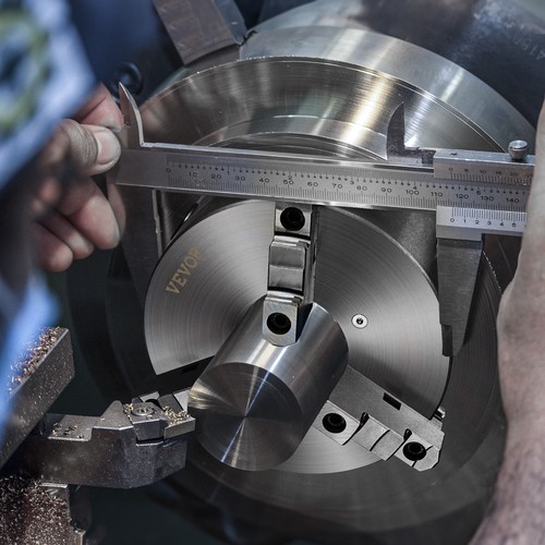 VEVOR 10'' 3-Jaw Lathe Chuck Self-Centering Lathe Chuck for Grinding Drilling - Foto 8 di 12