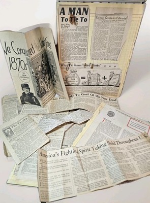 1930s Great Depression New Deal Clippings Lot Scrapbook Ephemera