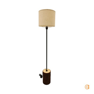 JUST LIGHT Stehleuchte Lampe Bark holz creme Eisen Holz Schalter