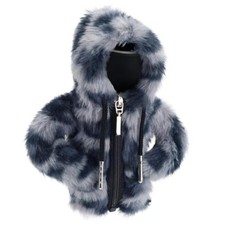 Leopard Car Shift Knob Hoodie,Plush Gear Shift Cover,Mini Shift Knob Cover Gray