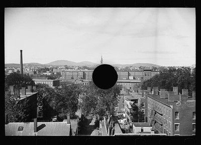 Photo:Cityscape Factory District 1935-1942 Industrial Buildings Skyline