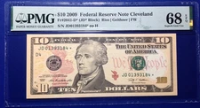 2009 $10 Federal Reserve Note Fr-2041-D* Cleveland PMG68 EPQ Superb Gem