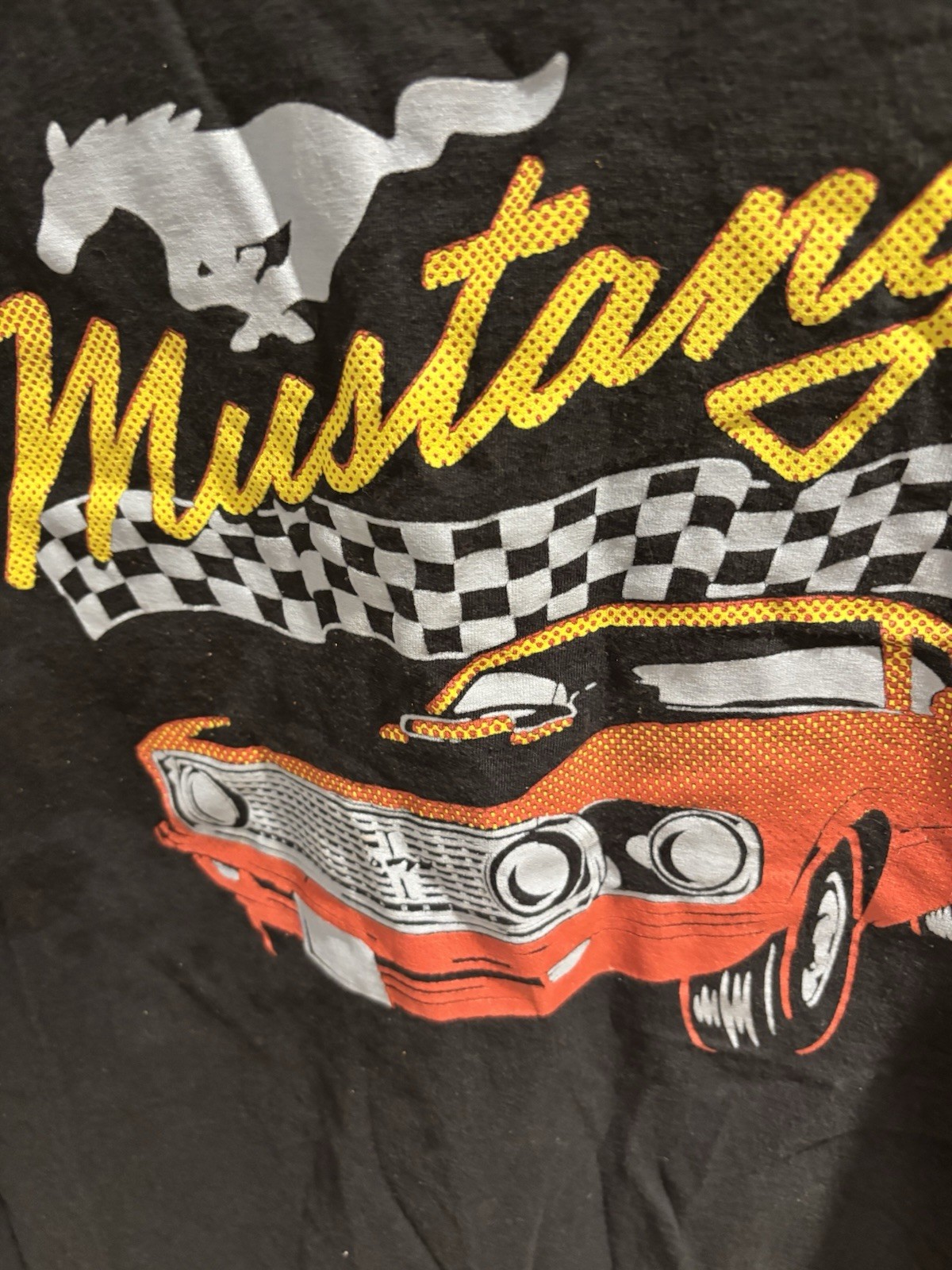 PONY T shirt uomo Ford Mustang taglia grande manica corta cotone