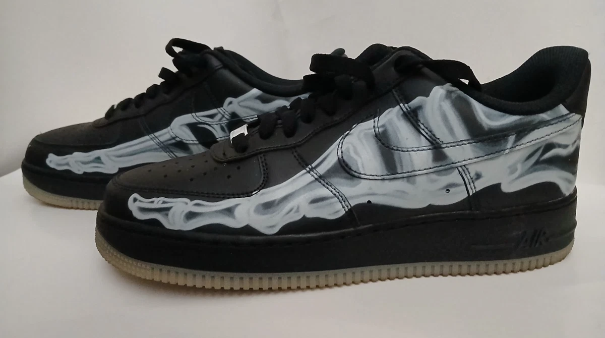 Nike Air Force 1 '07 QS Black Skeleton | eBay
