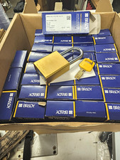 Brady Keyed Alike Padlock Yellow Aluminum, Steel Shackle 3/8in 1.5in   LOT OF 27