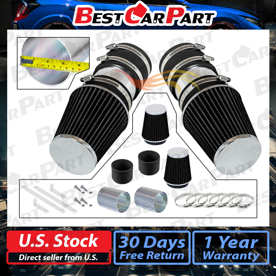 BLACK For 2008-2012 Mercedes Benz C300 3.0L V6 Short Ram Air Intake Kit+Filter