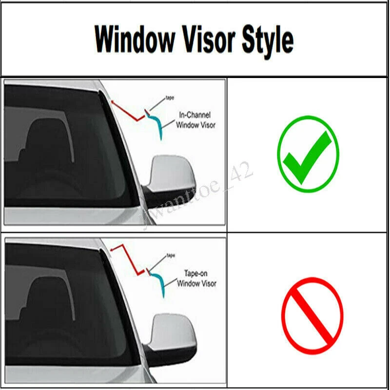 In-Channel Window Visors Rain Guards Smoked Fit Dodge Ram 1500 2500 3500 94-02 - Image 4 of 4