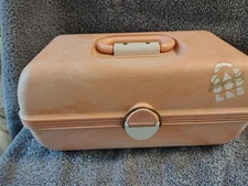 Caboodles of California Vintage Pink Makeup Case #2630 3 Tier Mirror, Large