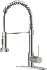Kitchen Faucet with Pull down Sprayer Brushed Nickel Stainless Steel 1 Handle Pu