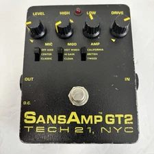 Tech 21 SansAmp GT 2 Distortion Guitar Effect Pedal