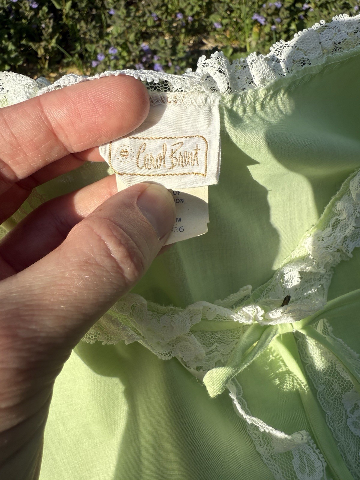 1960s Carol Brent Mint Green Nightgown Bloomers 2 Piece Lingerie 