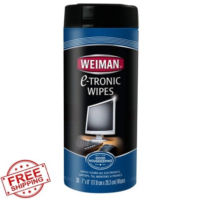 Weiman Electronic Wipes Canister 30 Count 2-Pack