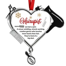 Hairstylist Ornament for Christmas Tree Hairdresser Gifts for Women Men Dated...