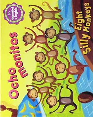 Ocho monitos / Eight Silly Monkeys - Board book, by Haskamp Steve - Very Good