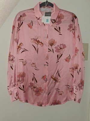 Women's Pink Floral Blouse