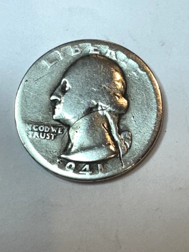 1941-P SILVER Washington Quarter Good Condition