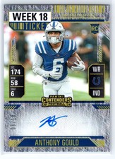 Anthony Gould 2024 Contenders Week 18 Ticket SSP Rookie Auto! 8/18! Colts