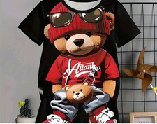 Boys T Shirt And Shorts Set Size 5-6y 3D Print Quick Ship        cool Bear