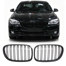 Nieren Grill Doppelsteg passend f�r BMW 7er F01 F02 F03 F04 08-12 glanz schwarz