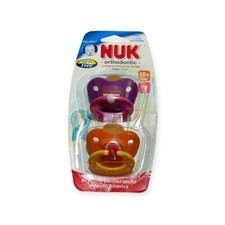 Vintage 2007 Gerber NUK Orthodontic Latex Pacifier Size 18m Purple  Orange
