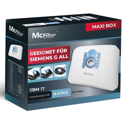 16 Staubsaugerbeutel geeignet für SIEMENS Q3.0 Q4.0 Q5.0 Q8.0