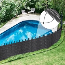 Garden Privacy Screen 1x25m 230gsm Durable Dark Grey – Ideal for Patios & Pools