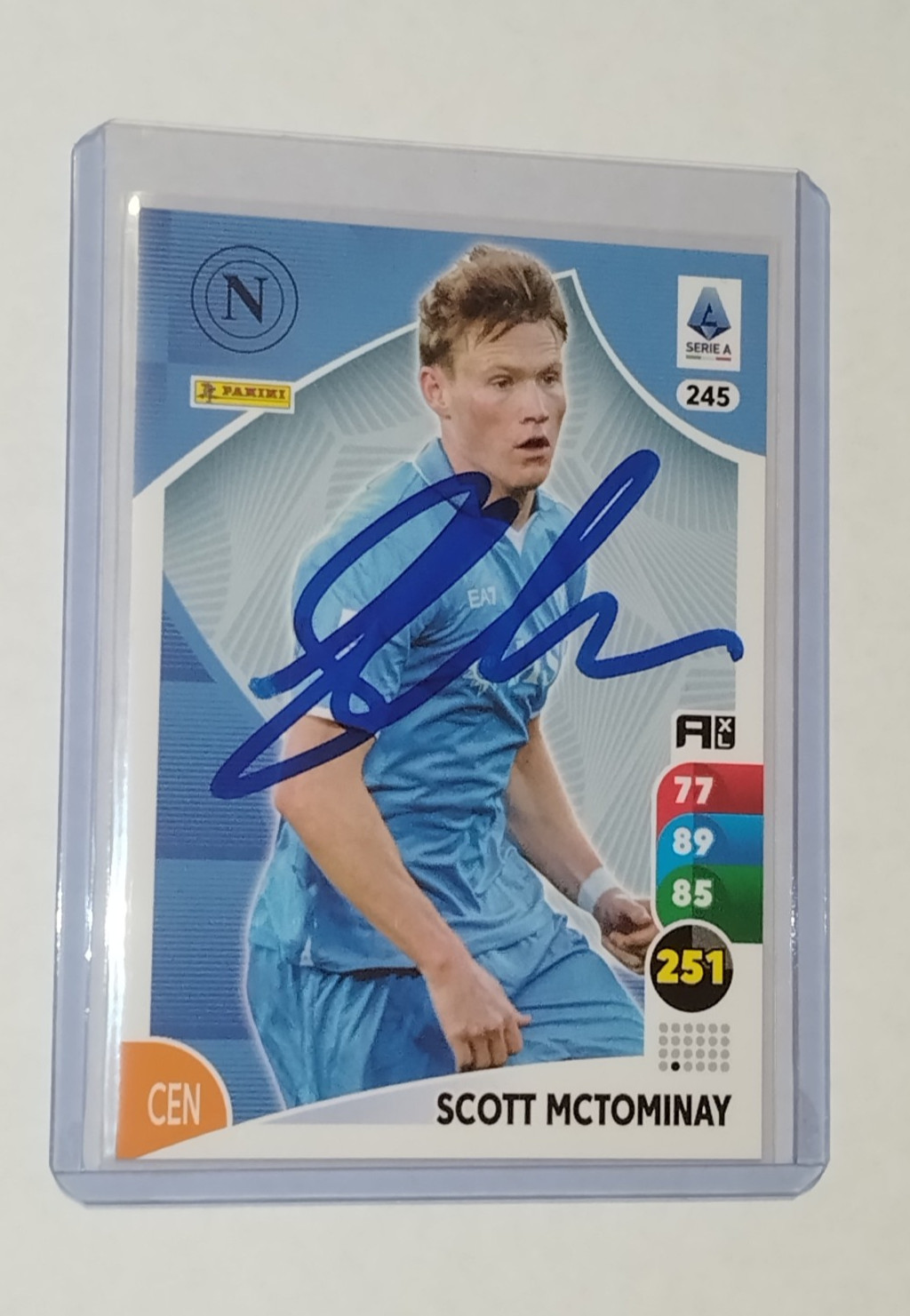 CARD SCOTT MCTOMINAY AUTOGRAFATA MAGLIA NAPOLI CALCIO 2025 2026 SCUDETTO SCOZIA