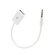 3.5mm Car Cable Male Car AUX Stereo Plugs Port to USB Female Converter Cable