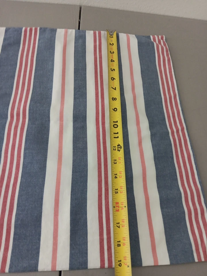 2 Ikea Smalstakra Pillowcases KING Cotton Red White Blue Button Closure Nautical - Image 4 of 4