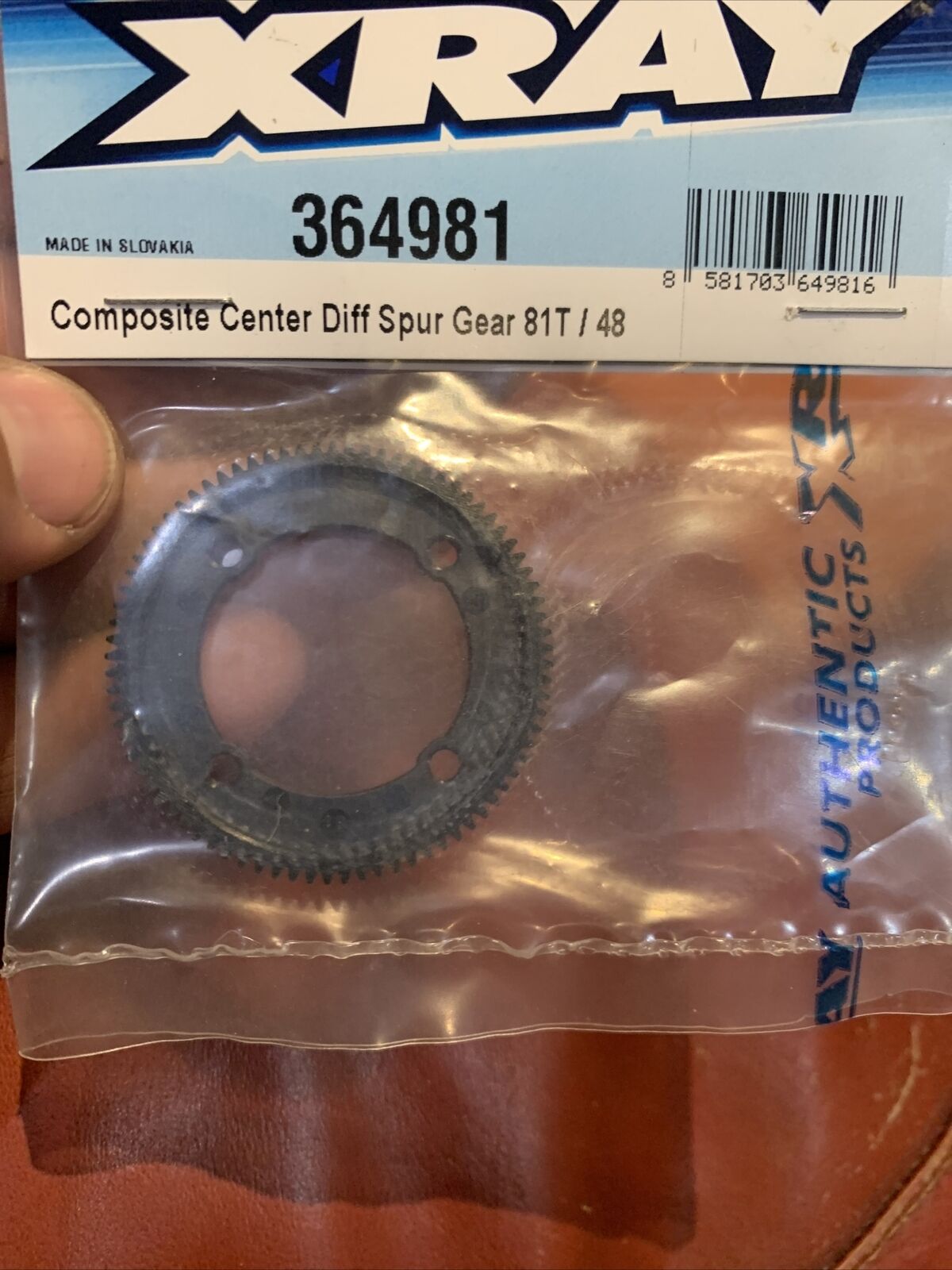 Xray 48P Composite Center Gear Differential Spur Gear (81T) [XRA364981]