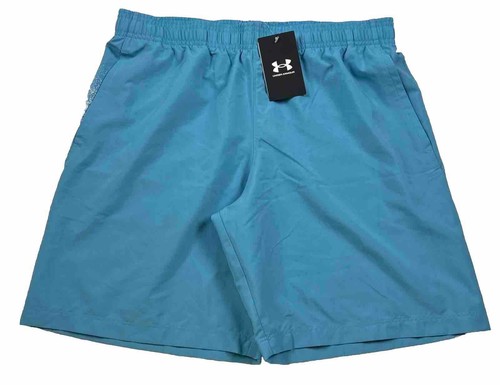 Under Armour Shorts UA Youth Boys Size L Blue Aqua Woven Graphic Short NEW $25 - Picture 2 of 9