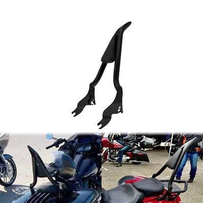 26'' Dossier détachable de barre de Sissy de passager noir pour Harley Touring - Photo 1/4