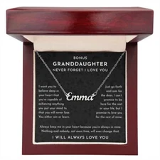 Bonus Granddaughter, Necklace Gift For Bonus Granddaughter, Personalized Gift