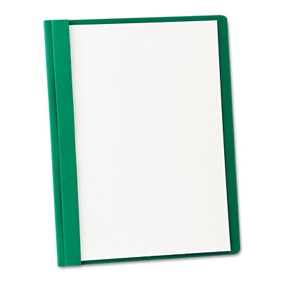 Oxford Clear Front Report Cover 3 Fasteners Letter 1/2'' Capacity Green 25/Box
