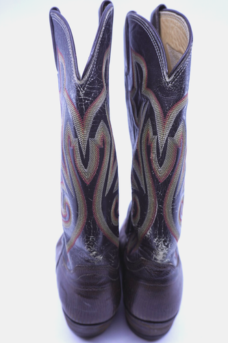 Vintage Justin Exotic Iguana Lizard Western-/Cowboystiefel braun Herren Gr. 10 D 5899 - Bild 4 von 6