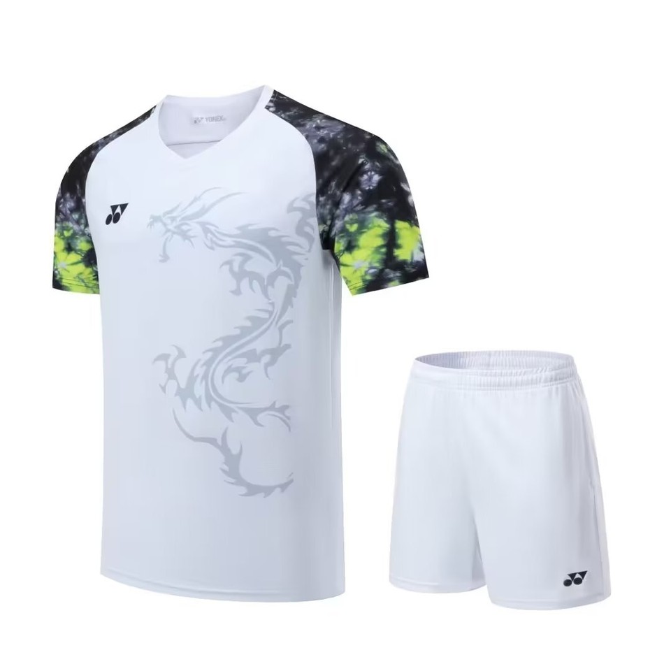 New Men's Sportswear Top Tennis Clothing Badminton Set Tshirt and