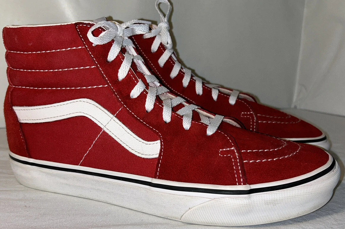 Vans Mens Old Skool Sk8 Hi Shoes Size 8.5 Athletic Canvas Skate
