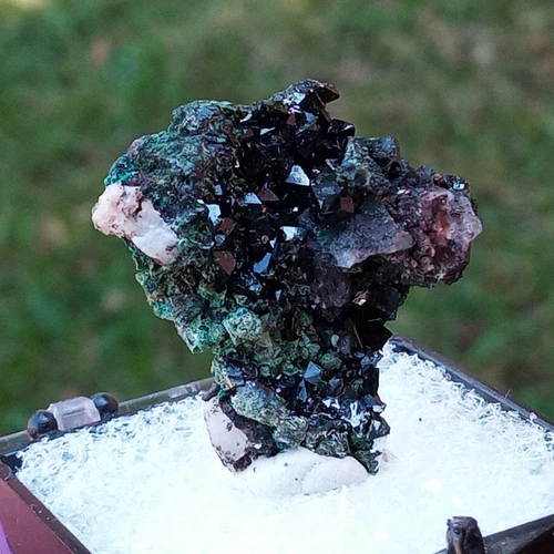 Libethenite Malachite Thumbnail Mineral Specimen- DR Congo 5g 2.5 x 2.4 x 1.2cm