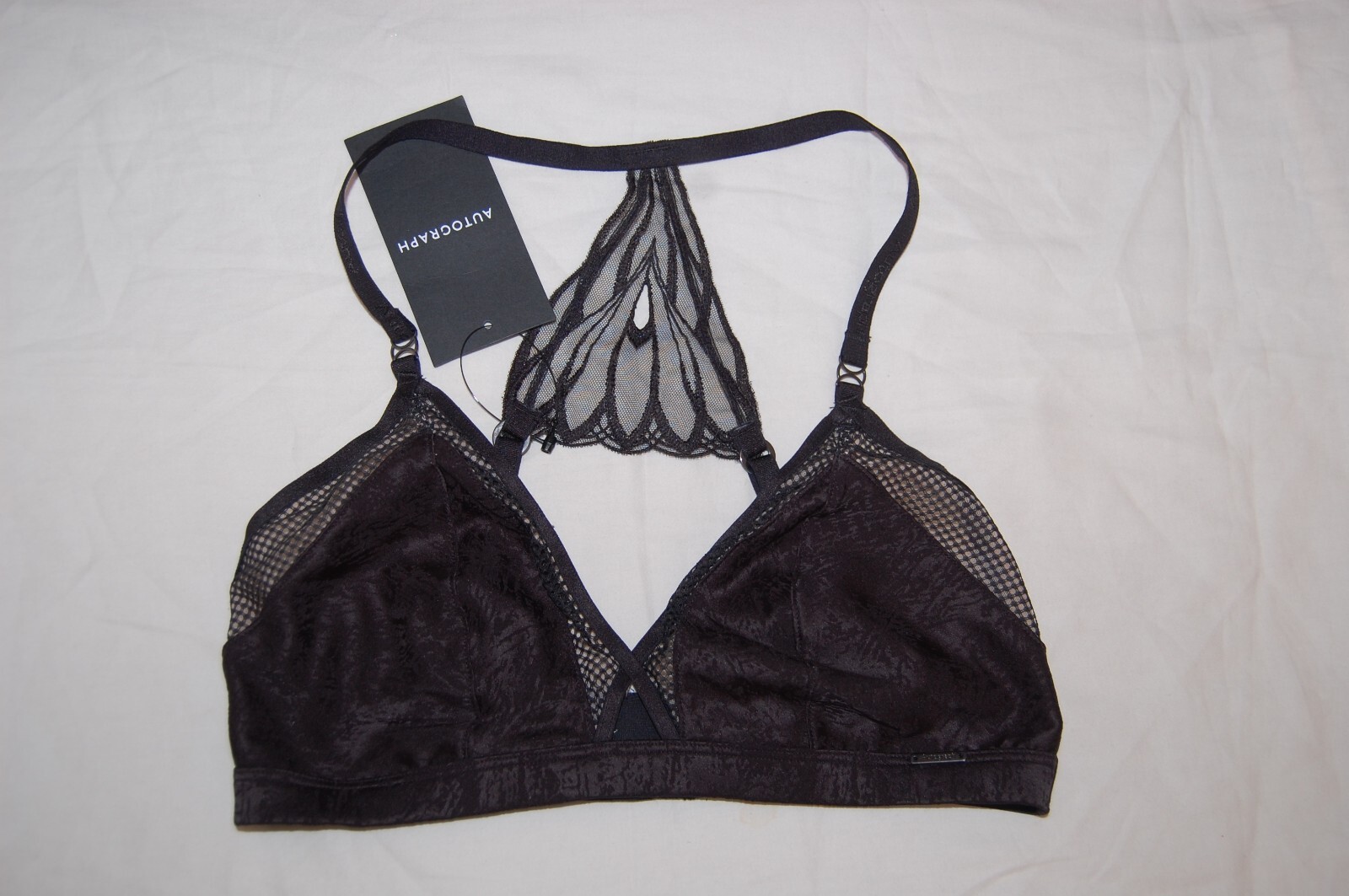 M&S Autograph Bralette Black Non Wired Non Padded Size UK 10 EUR 38 BNWT