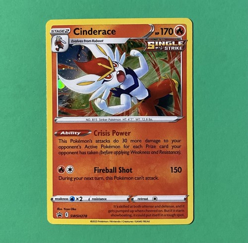 Pokémon TCG Cinderace SWSH Black Star Promos SWSH278 Holo Promo
